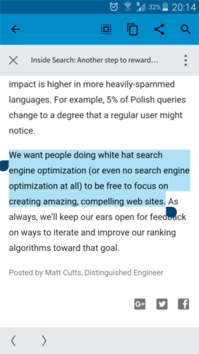 White hat SEO secondo Google